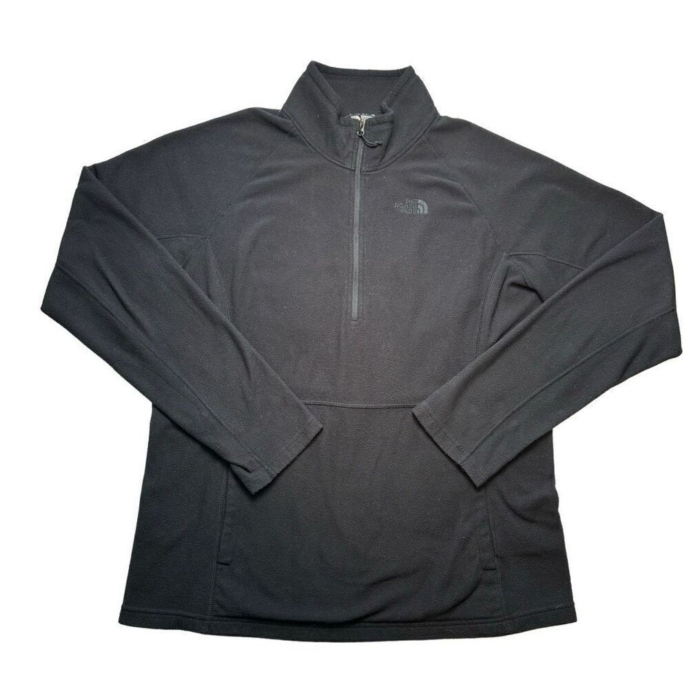 The‎ North Face Quarter Zip Pullover Jacket Fleece Black Women’s Size XL